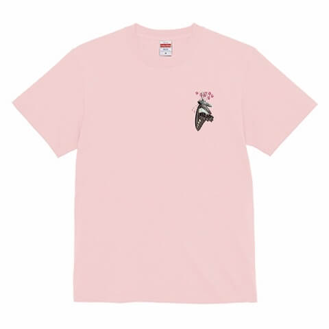 アオスジアゲハのTシャツ桃色